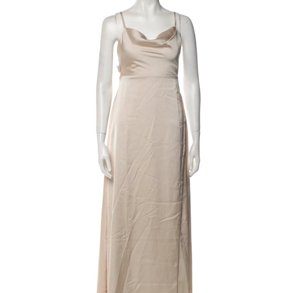 Fame & Partners Cowl Neck Long Dress